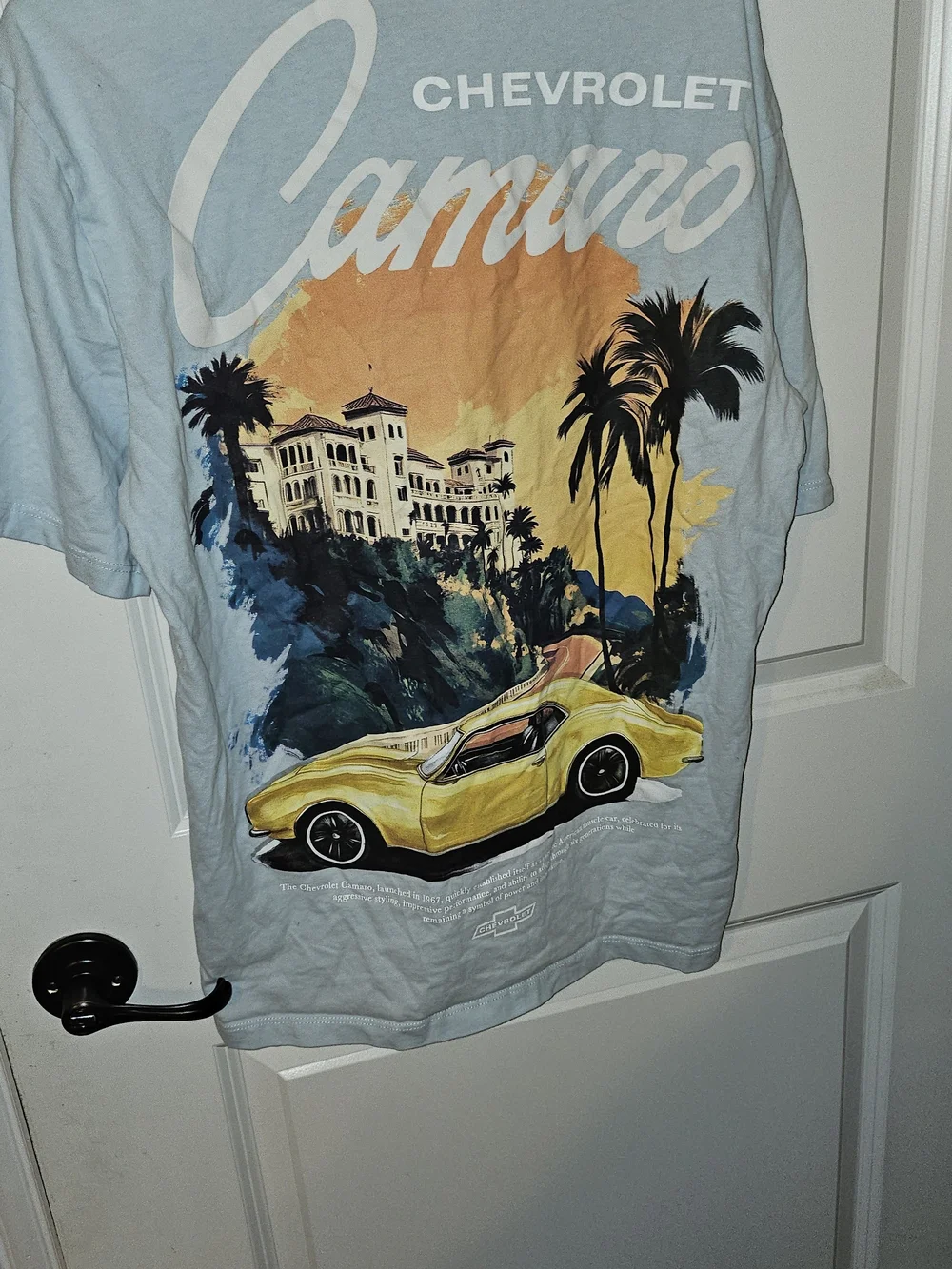 Chevrolet Camaro Short-Sleeve Tee in Light Gray with Yellow Graphic